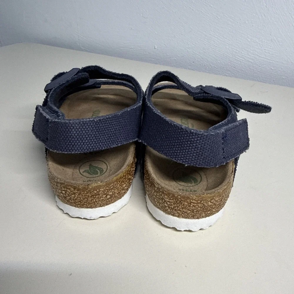 Birkenstock Sandals Kids 29 Convas Vegan Adjustable Buckle Hook & Loops Sandals